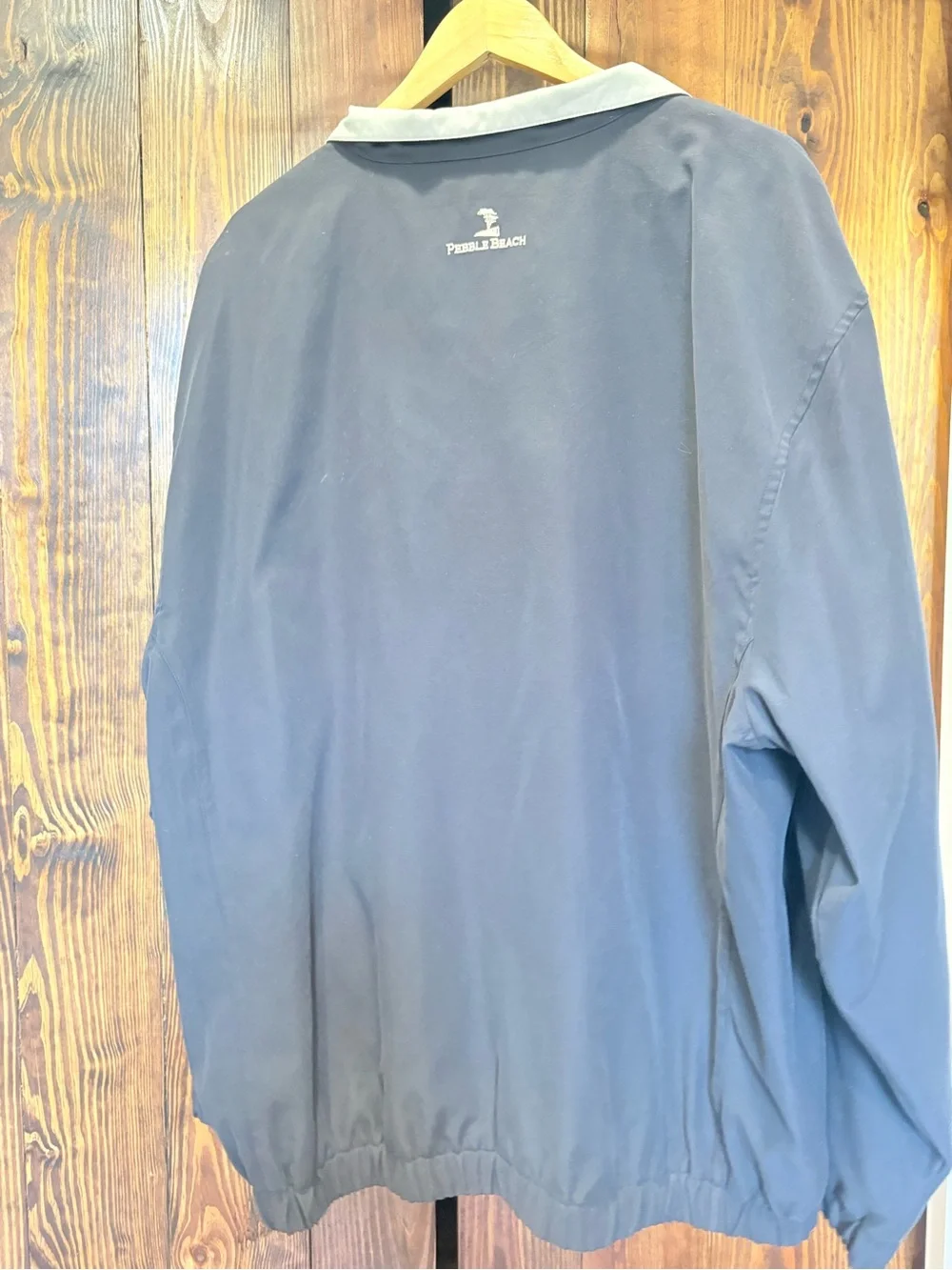 Pebble Beach Men's Performance Quarter Zip Golf Pullover Black & Tan XXL